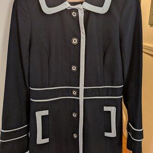 BLUE WHITE SPORTY CLASSIC COAT